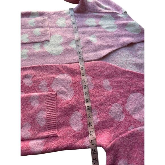 BiBi Cozy Oversized Pink Heart Cardigan - Picture 12 of 13
